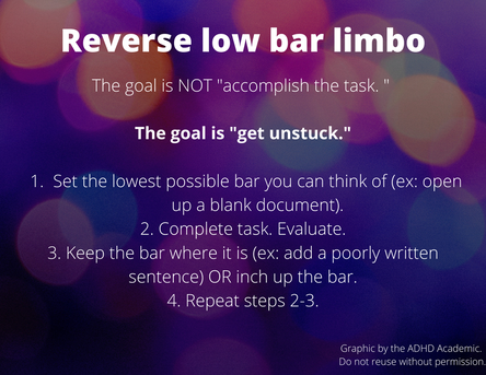 Reverse low bar limbo. The goal is NOT 